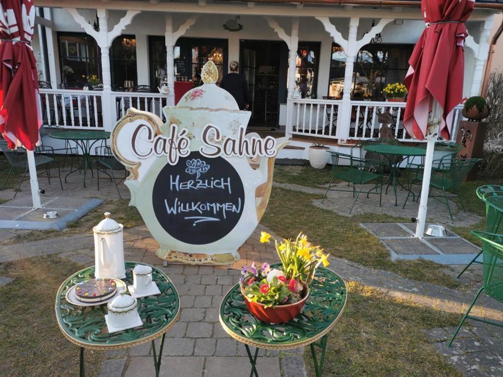 cafesahne u Pension Dranske Bagian luar foto